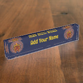 Tribal Warrior King Ritual Mask Namensplakette (Seite)