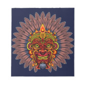 Tribal Warrior King Ritual Mask Notizblock (Vorderseite)