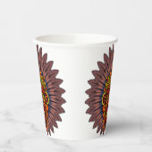 Tribal Warrior King Ritual Mask Pappbecher (Links)