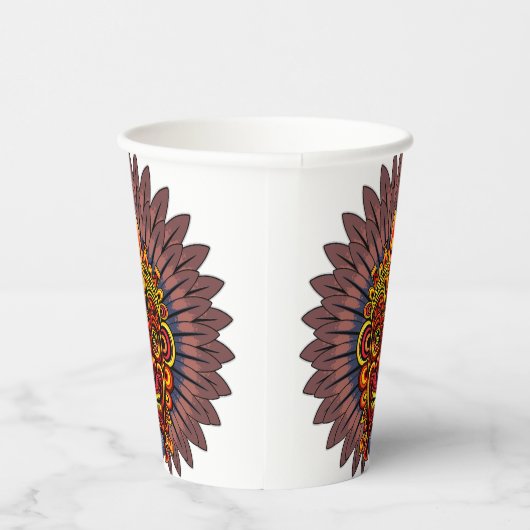 Tribal Warrior King Ritual Mask Pappbecher (Rechts)