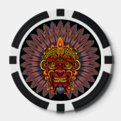 Tribal Warrior King Ritual Mask Pokerchips (Vorderseite)