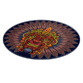 Tribal Warrior King Ritual Mask Schneidebrett (Ecke)