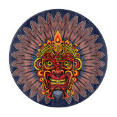 Tribal Warrior King Ritual Mask Schneidebrett (Vorderseite)