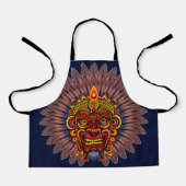 Tribal Warrior King Ritual Mask Schürze (Vorderseite)