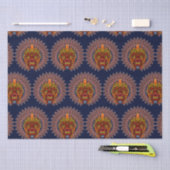 Tribal Warrior King Ritual Mask Seidenpapier (Handwerk)