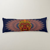 Tribal Warrior King Ritual Mask Seitenschläferkissen (Rückseite)