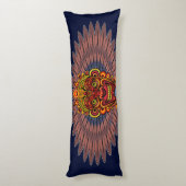 Tribal Warrior King Ritual Mask Seitenschläferkissen (Rückseite (Vertikal))