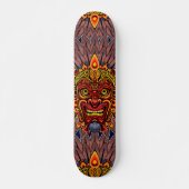 Tribal Warrior King Ritual Mask Skateboard (Vorne)