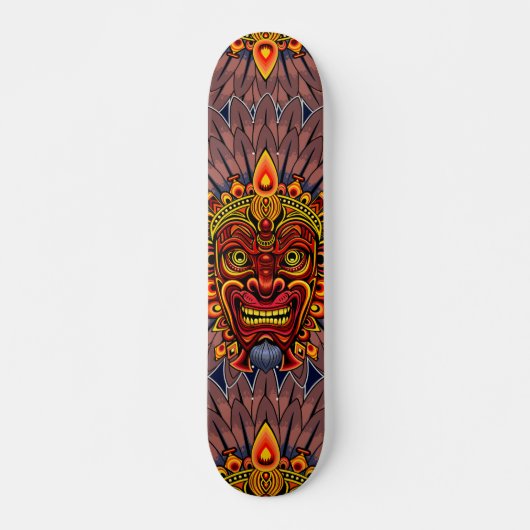 Tribal Warrior King Ritual Mask Skateboard (Vorne)
