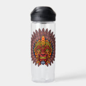 Tribal Warrior King Ritual Mask Trinkflasche (Rückseite)