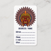 Tribal Warrior King Ritual Mask Visitenkarte (Vorderseite)