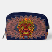 Tribal Warrior King Ritual Mask Waschbeutel (Rückseite)