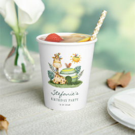 Tribal Watercolor Giraffe Safari Thema Geburtstag Pappbecher