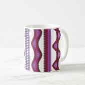 Tribal Wave Pattern Coffee Mug  Kaffeetasse (VorderseiteRechts)