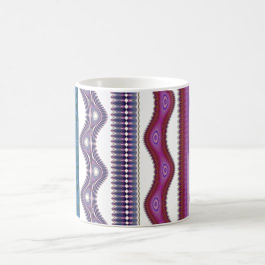 Tribal Wave Pattern Coffee Mug Kaffeetasse (Mittel)