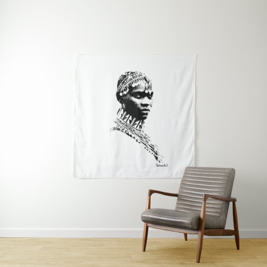 Tribal Wedding Bride Wandteppich (Beispiel)