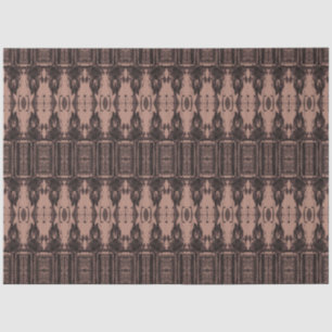 Tribal Western Brown Beige Art Pattern Bull Skull Seidenpapier