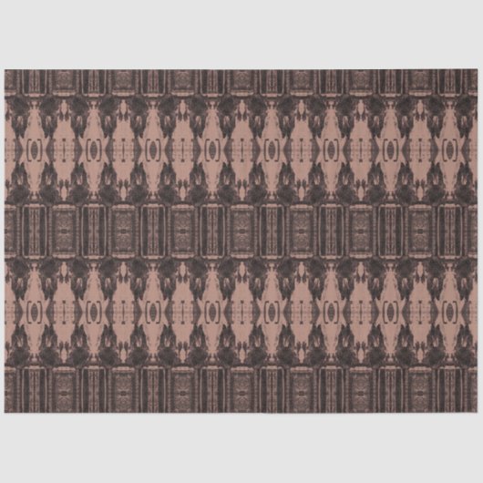 Tribal Western Brown Beige Art Pattern Bull Skull Seidenpapier (Vorderseite)