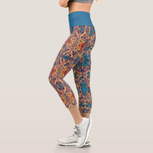 Tribal-Western Hippie Lila Gelbes Blaues Muster