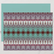 Tribal Western Muster Aquamarin Bull Cow Skull Cou