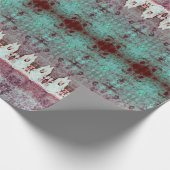 Tribal Western Muster Aquamarin Bull Cow Skull Cou Geschenkpapier (Ecke)