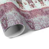 Tribal Western Muster Aquamarin Bull Cow Skull Cou Geschenkpapier (Rolleneckpunkt)