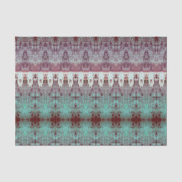 Tribal Western Muster Aquamarin Bull Cow Skull Cou Seidenpapier