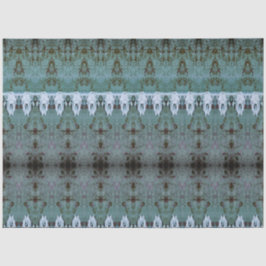 Tribal Western Muster Aquamarin White Bull Kuh Sku Seidenpapier