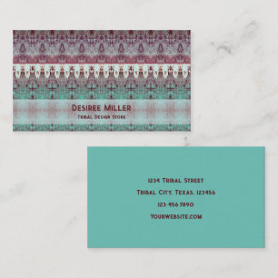 Tribal Western Muster Teal Bull Kuh Schädel Land Visitenkarte