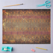 Tribal Western Rust Brown Lila Textur Muster Seidenpapier (Basteln)