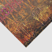 Tribal Western Rust Brown Lila Textur Muster Seidenpapier (Ausschnitt)