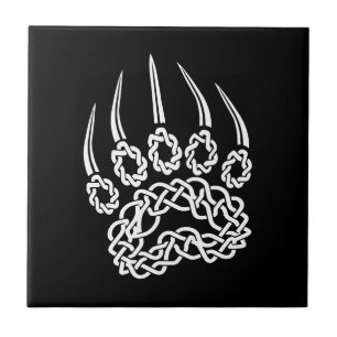 Tribal White Bear Paw Fliese