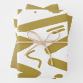 Tribal White und Gold Geschenkpapier Set (Beispiel)