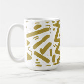 Tribal White und Gold Kaffeetasse (Links)