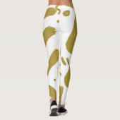 Tribal White und Gold Leggings (Rückseite)