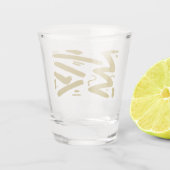 Tribal White und Gold Schnapsglas (Rückseite)