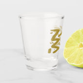 Tribal White und Gold Schnapsglas (Links)