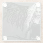 Tribal Wings Fallen Angel Red Glasuntersetzer (Rückseite)