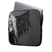Tribal Wings Fallen Angel Red Laptopschutzhülle (Vorderseite Links)