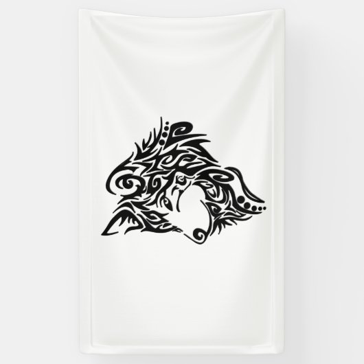 Tribal Wolf Banner (Vertikal)