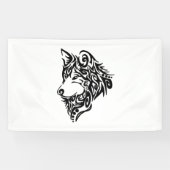 Tribal Wolf Banner (Horizontal)