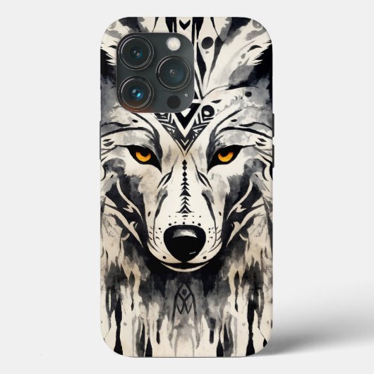 Tribal Wolf Case-Mate iPhone Hülle (Rückseite)
