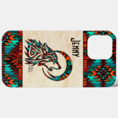Tribal Wolf Case-Mate iPhone Hülle (Rückseite (Horizontal))