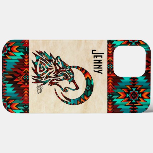Tribal Wolf Case-Mate iPhone Hülle (Rückseite (Horizontal))