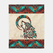 Tribal Wolf Fleece Blanket (Vorderseite)
