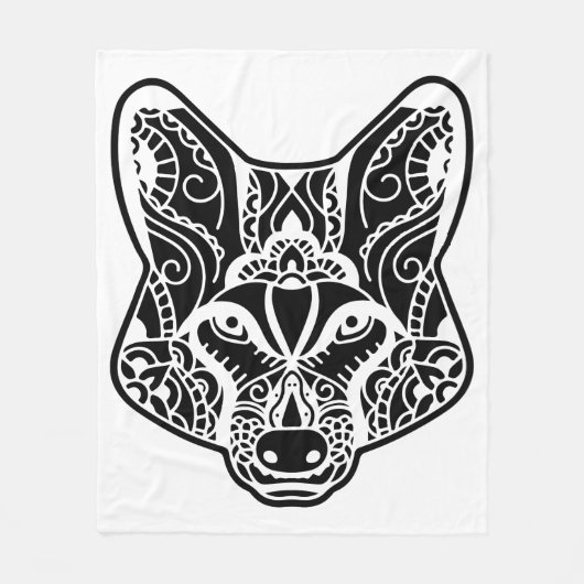 Tribal WOLF Fleecedecke (Vorderseite)