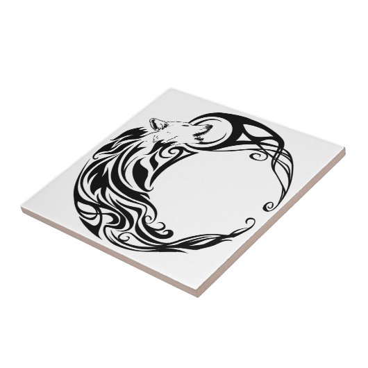 Tribal Wolf Fliese (Seite)