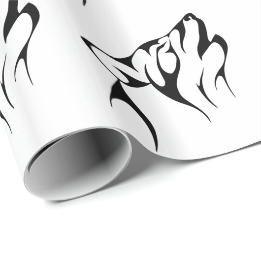 Tribal Wolf Geschenkpapier (Rolleneckpunkt)