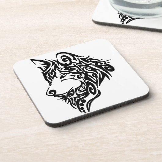 Tribal Wolf Getränkeuntersetzer (Linke Seite)