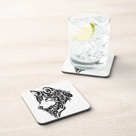 Tribal Wolf Getränkeuntersetzer (Rechte Seite)